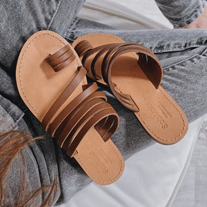 Sandales plates Brida freeshipping - SolaMoka : Sandales en cuir pour femmes faites à la main en Grèce