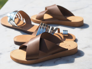 Mules Xabina freeshipping - SolaMoka : Sandales en cuir pour femmes faites à la main en Grèce